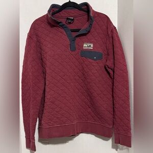 Patagonia 40th Anniversary Burgundy Diamond Quilted Pullover Sweatshirt